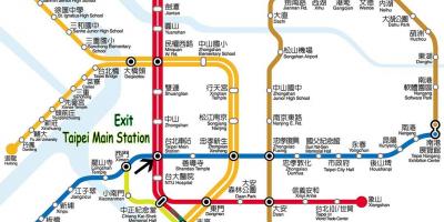 Taipei principal de l'estació de metro albereda mapa