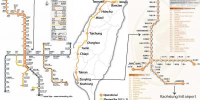 Mapa de Taipei alta velocitat de l'estació de tren