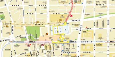Mapa del metro de Taipei centre comercial