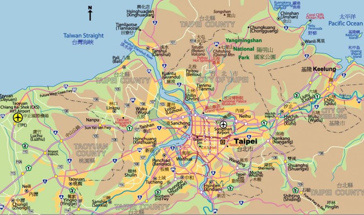 Taipei centre mapa