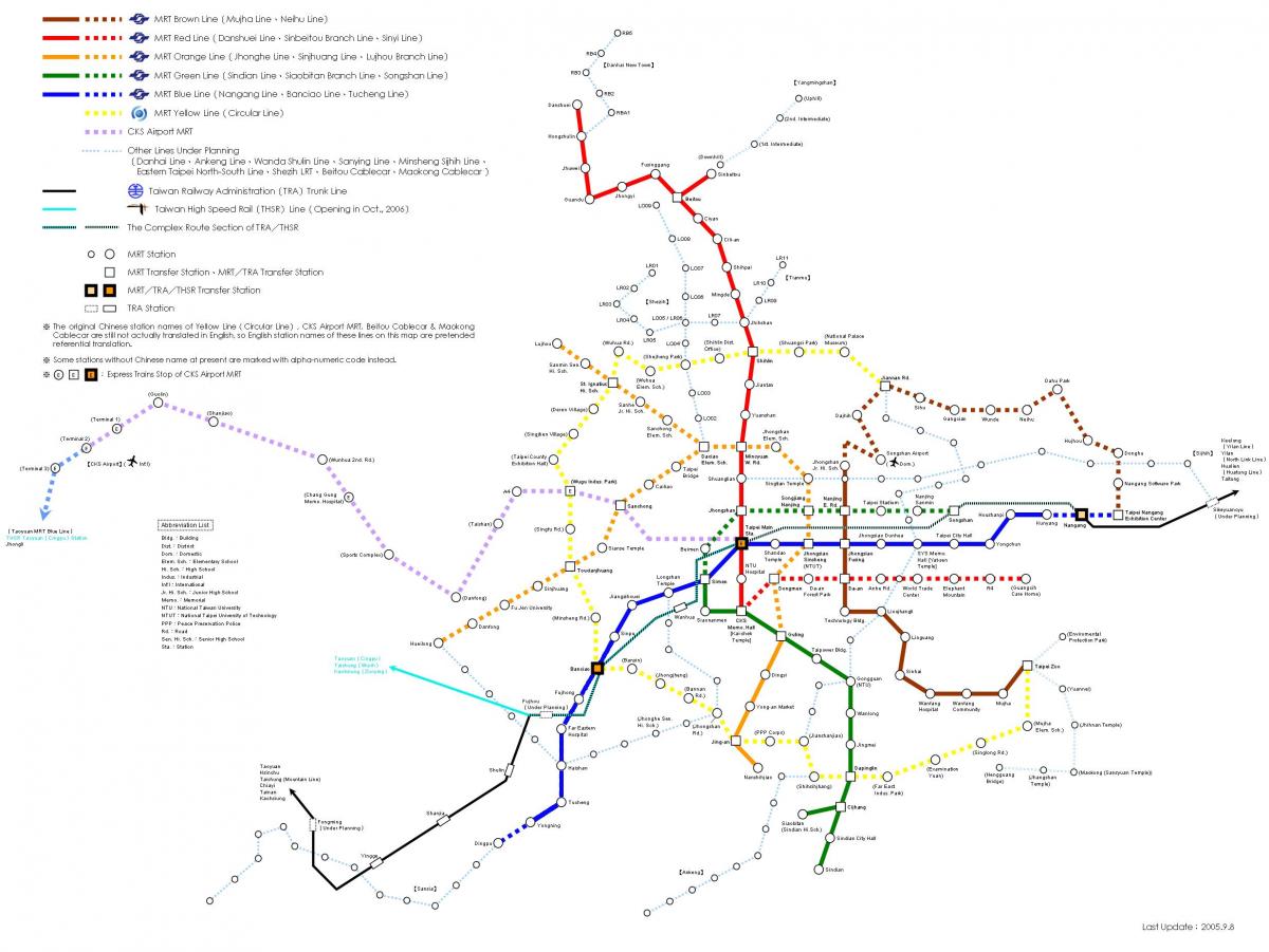 mapa de Taipei hsr estació