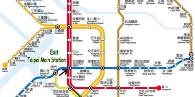 Taipei principal de l'estació de metro albereda mapa