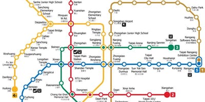 Taipei rapid transit mapa